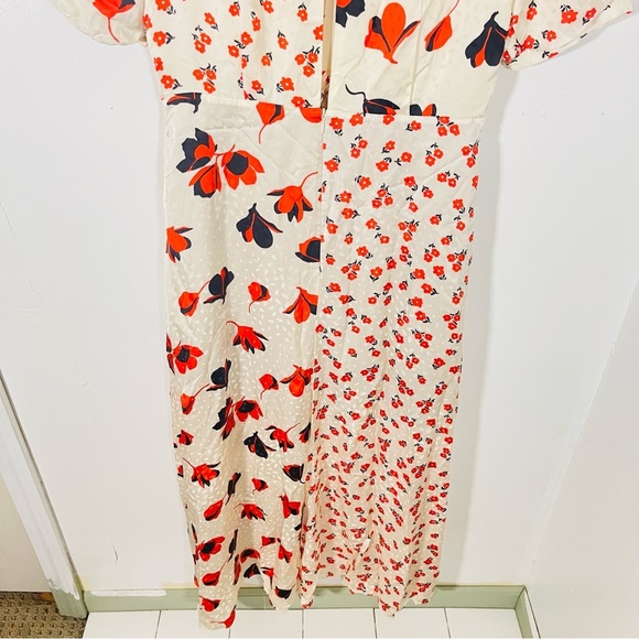 NEW Self-Portrait Mixed Floral Print Midi Dress - Picture 9 of 13